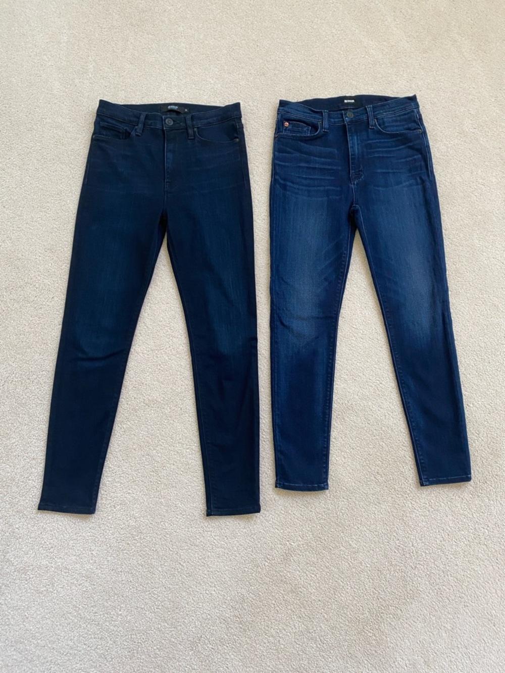 Hudson Jeans Women's Skinny Jeans Duo - Dark Indigo & Mid Indigo